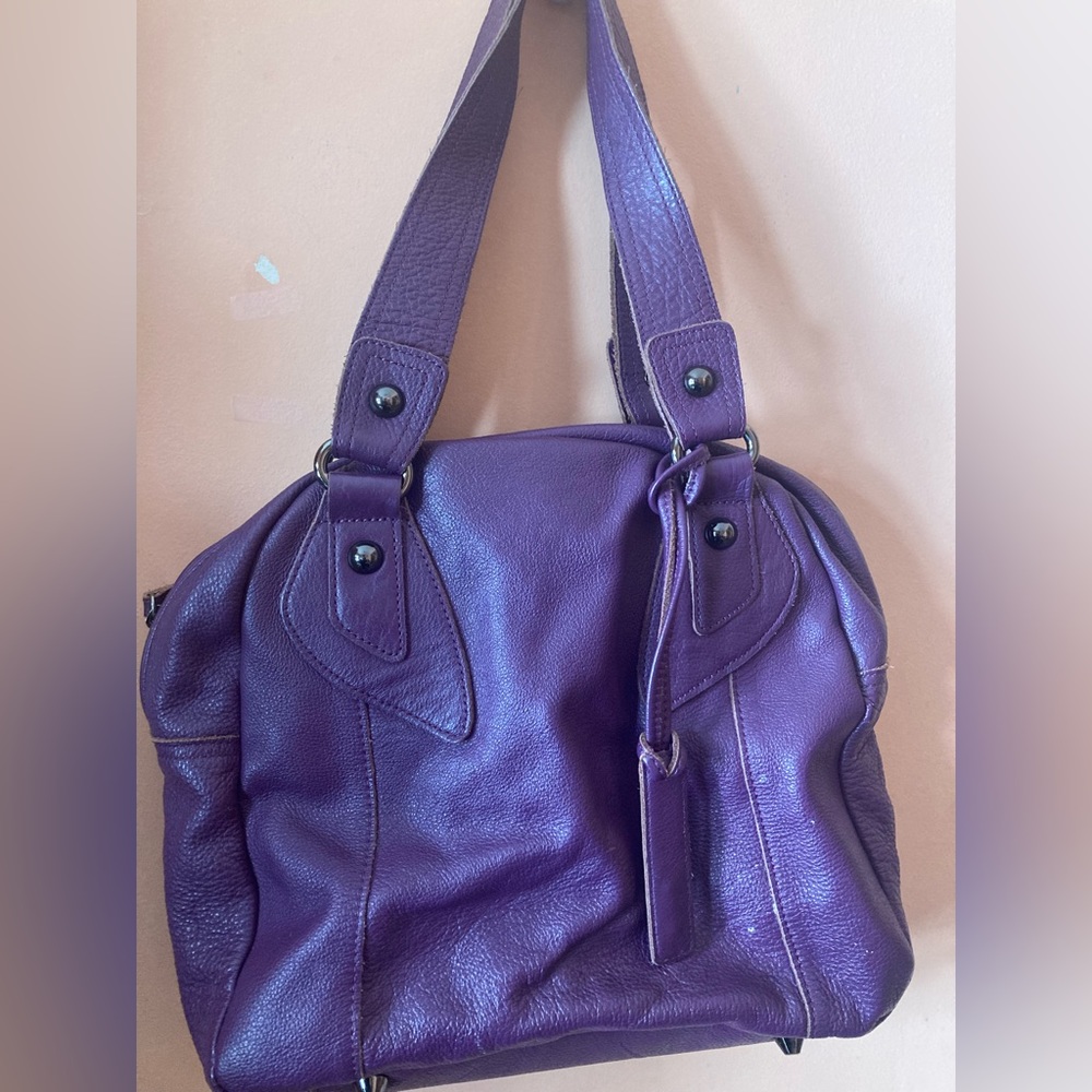Joe’s Purple faux leather purse